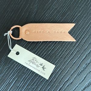 Twin Sparrow “Give A Damn” Key Chain